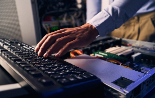 A technician managing a client's network.